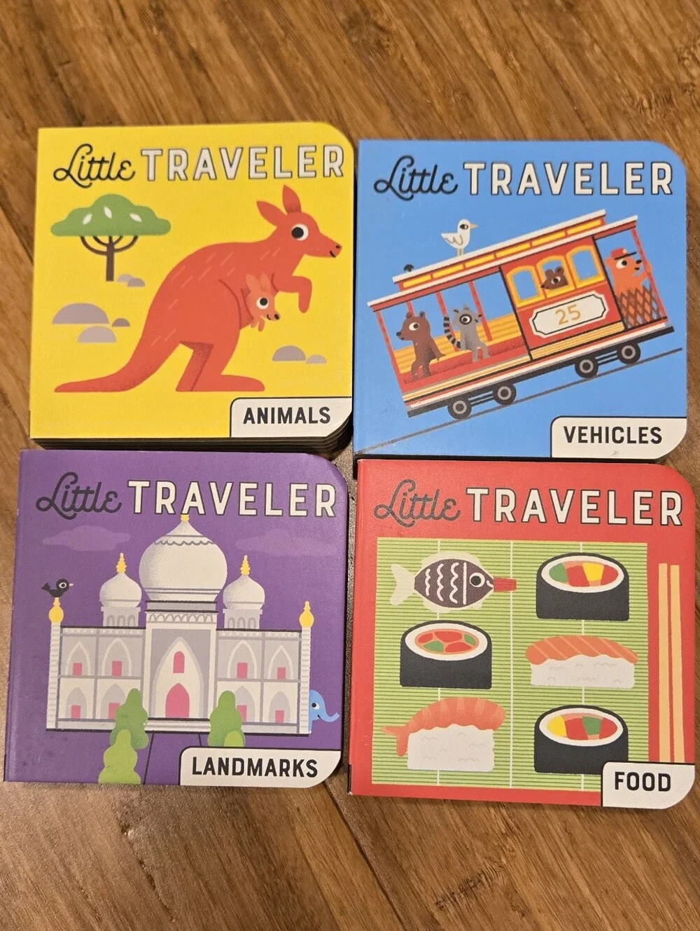 Mudpuppy Little Traveler Board Book Set Of 4